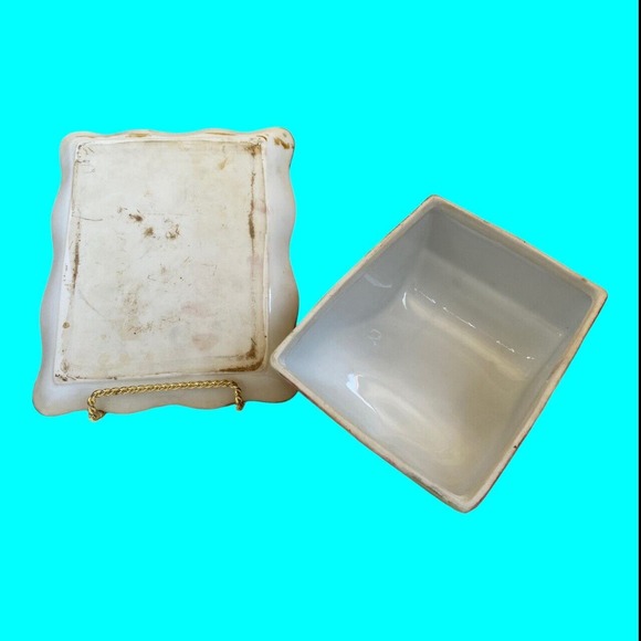 Vtg Butter Dish Cheese Dish 2 Piece Hand Decorated Sun Flowers Ceramic - Picture 7 of 9